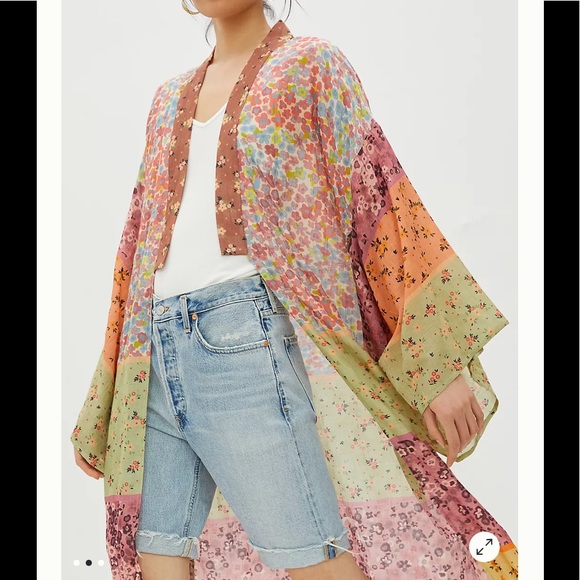 NWT Anthropology Sheer Floral Kimono - Picture 2 of 4